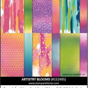 🏷 New Stampin Up! Artistry Blooms 12" X12" DESIGNER SERIES PAPER
